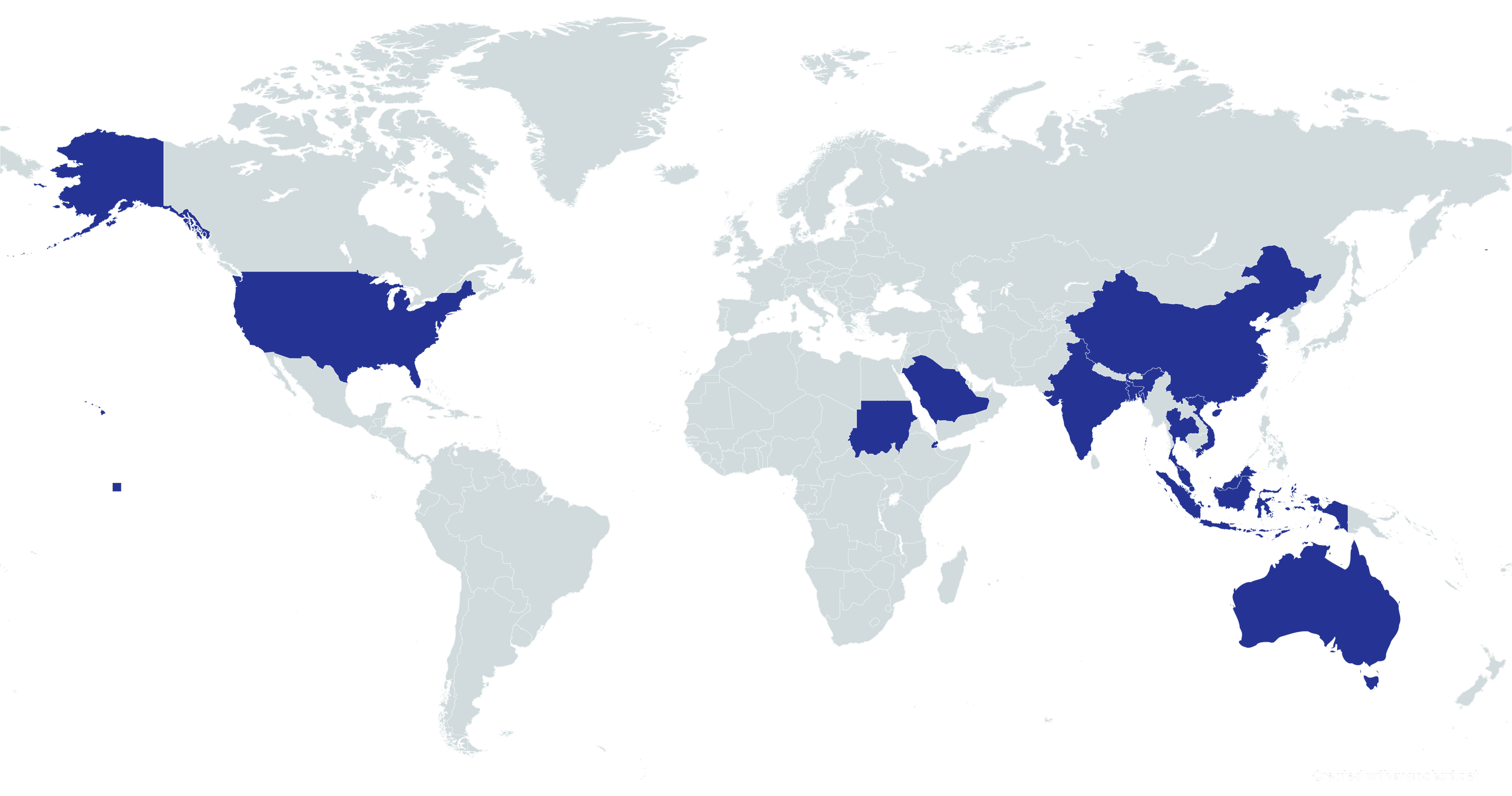 Map of HDL international operations